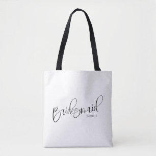 Bridesmaid Sac fourre-tout Black White Sweet Calli