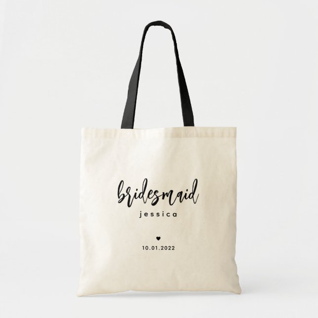 Bridesmaid | Sac fourre-tout De Script Moderne Sim (Devant)