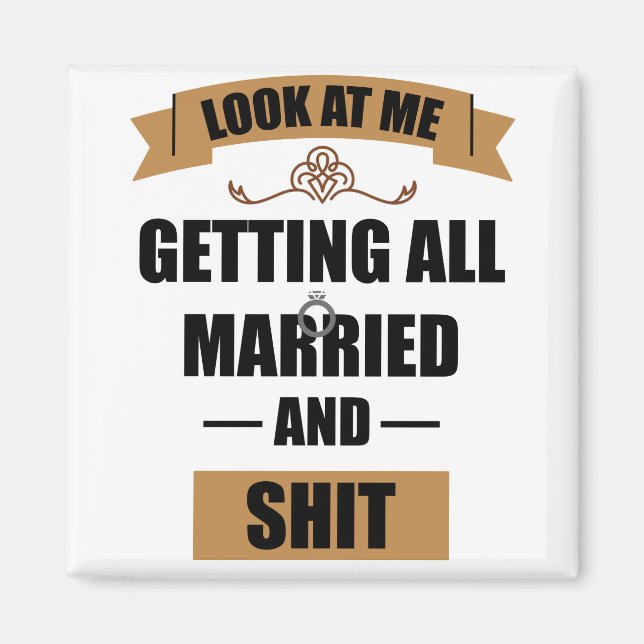 Bridesmaid Shirt Drunk Bachelorette Party Wedding Magnet (Front)