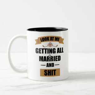 Bridesmaid Shirt Drunk Bachelorette Party Wedding Two-Tone Coffee Mug