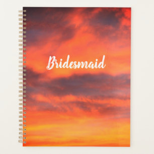 Bridesmaid Sunset Sky Orange Abstrait Cadeau Favor