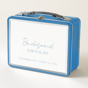 Bridesmaid Survival Kit Blue Minimalist Trendy Box