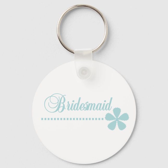 Bridesmaid Teal Elegance Keychain (Front)