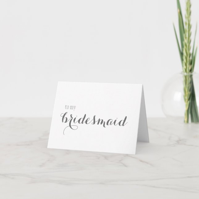 Bridesmaid Thank You Card (Front)
