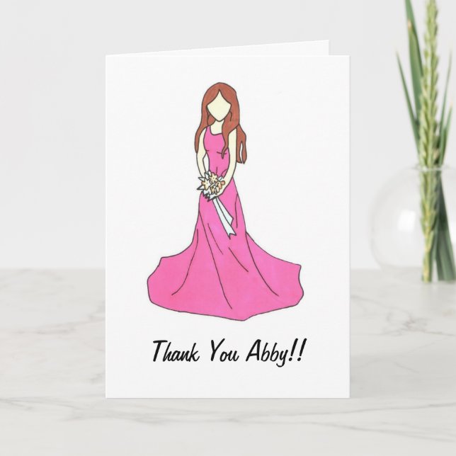 Bridesmaid Thank you Card 2 (Front)