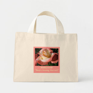 BRIDESMAID TOTE BAG gifts PINK Rose Flower