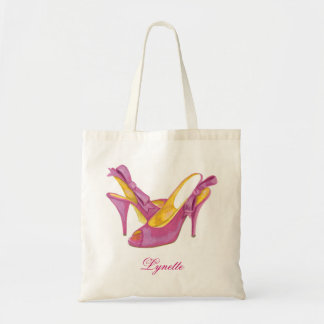 Bridesmaid Tote Bags, hot pink heels Bag