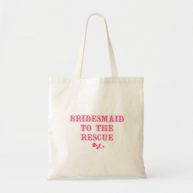 Bridesmaid Tote Hot Pink Bag (Front)