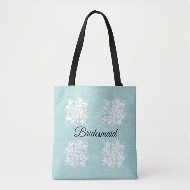 Bridesmaid Turquoise et Sac fourre-tout floral bla (Devant)
