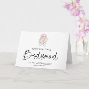 Bridesmaid Wedding Thank You Gift From Bride Card