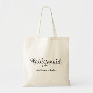 Bridesmaid Wedding Tote Budget Canvas Tote Bag V2
