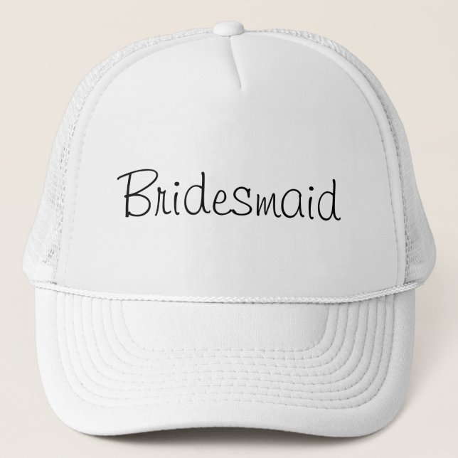 Bridesmaid White Wedding Hat (Front)