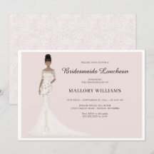 Bridesmaids Luncheon Fashion Bride Invitation
