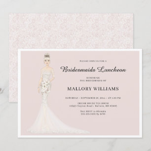 Bridesmaids Luncheon Fashion Bride Invitation