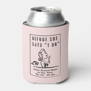 Bridesmaids Monogram - Bachelorette Party Can Cooler