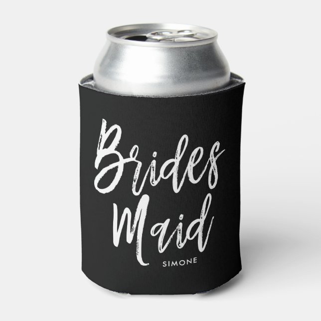 Bridesmaids | Script Style Custom Wedding Can Cooler (Can Front)