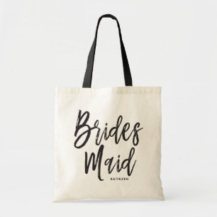 Bridesmaids   Script Style Custom Wedding Tote Bag