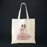bridesmaids wedding robes blush pink favor bag<br><div class="desc">Our "bridesmaids robes" collection features beautiful watercolor women silhouettes in wedding robes for bride and bridesmaids in different robe colors with a collection of various hairstyles. If you don't see a hairstyle that you want feel free to contact us and we will make a special item just for you. Choose...</div>
