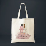 bridesmaids wedding robes blush pink favor bag<br><div class="desc">Our "bridesmaids robes" collection features beautiful watercolor women silhouettes in wedding robes for bride and bridesmaids in different robe colors with a collection of various hairstyles. If you don't see a hairstyle that you want feel free to contact us and we will make a special item just for you. Choose...</div>