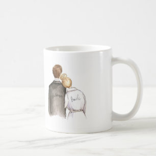 Bridesman? Blonde Bun Bride Brunette Man Coffee Mug