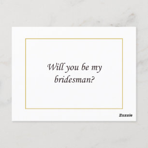 Bridesman Proposal Card