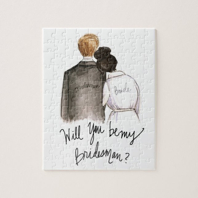 Bridesman? Puzzle Dk Br Bun Bride Blonde Man (Vertical)
