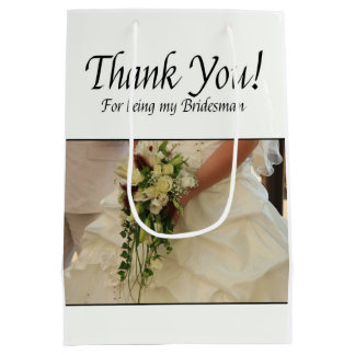 Bridesman thank you medium gift bag