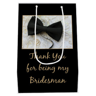 Bridesman thank you medium gift bag