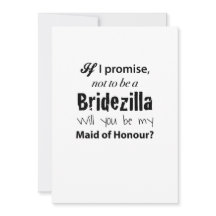 Bridezilla - Maid of Honor Invitation