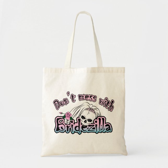 Bridezilla Skull Tote Bag (Front)