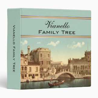 Bridge and Canal, Venice, Italy Family Tree Binder