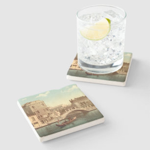 Bridge and Canal, Venice, Italy Stone Coaster