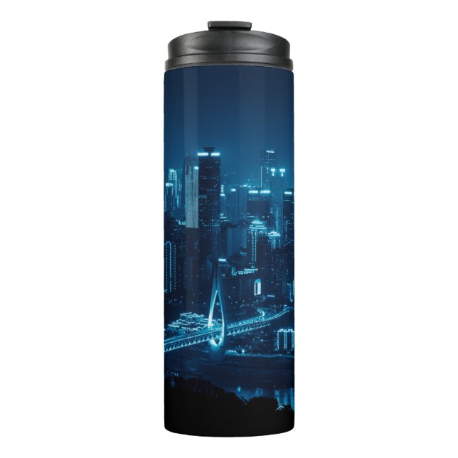 Bridge and city urban architecture at night in Cho Thermal Tumbler (Front)
