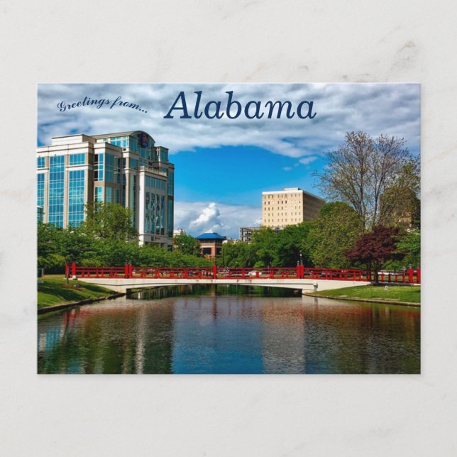 Bridge and Landscape in Huntsville Alabama Postcard (Front)