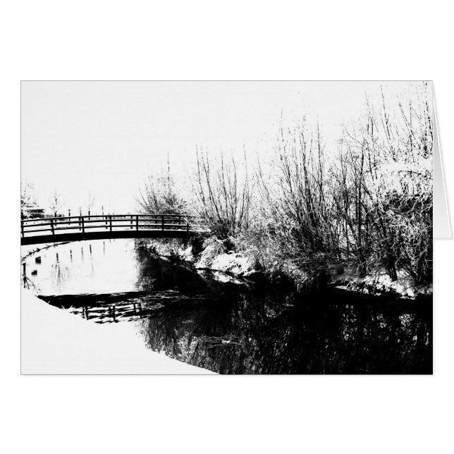 Bridge and Stream Winter Scene gccna (Front Horizontal)