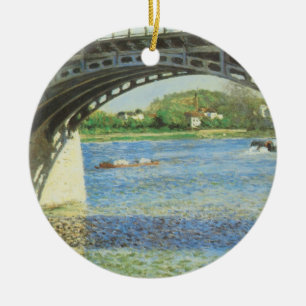 Bridge at Argenteuil by Gustave Caillebotte Ceramic Ornament