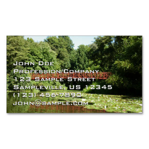 Bridge at Centennial Lake in Ellicott City Magnetic Business Card