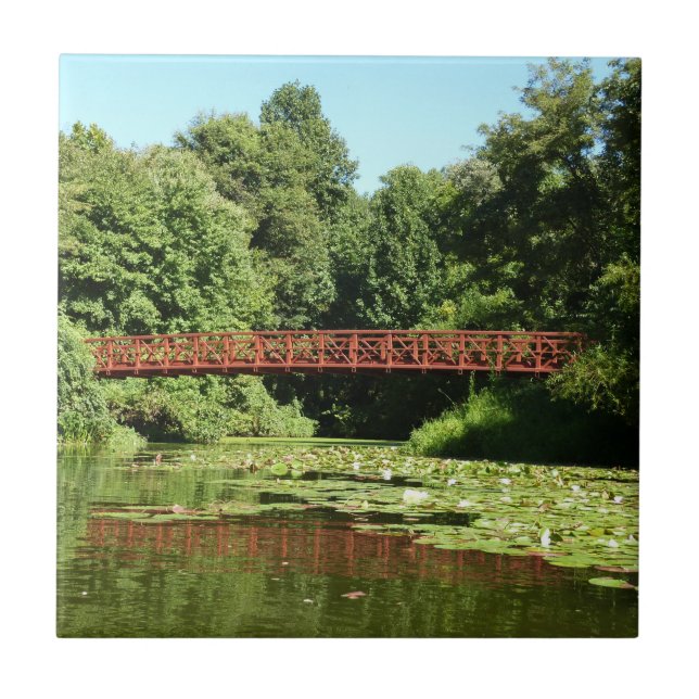 Bridge at Centennial Lake in Ellicott City Tile (Front)
