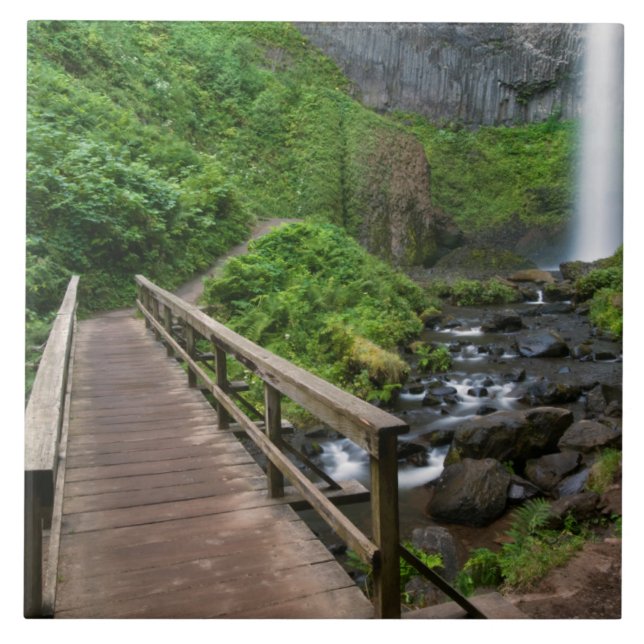 Bridge at Latourell Falls, Columbia River Gorge, Tile (Front)