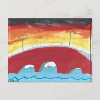 Bridge at Nighttime Postcard