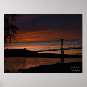 Bridge at Sunset 2 Poster