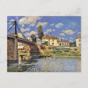 Bridge at Villeneuve la Garenne Postcard