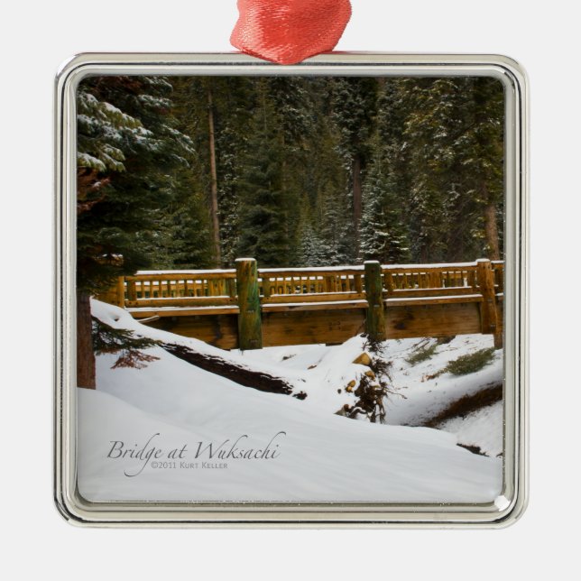 Bridge at Wuksachi Metal Ornament (Front)