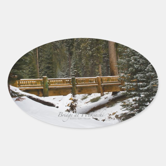 Bridge at Wuksachi Oval Sticker (Front)