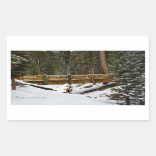 Bridge at Wuksachi Rectangle Sticker