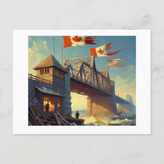Bridge Canada USA,  Postcard