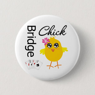 Bridge Chick 2 Inch Round Button