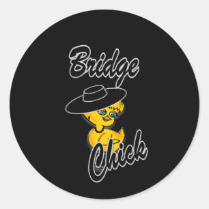 Bridge Chick #4 Classic Round Sticker