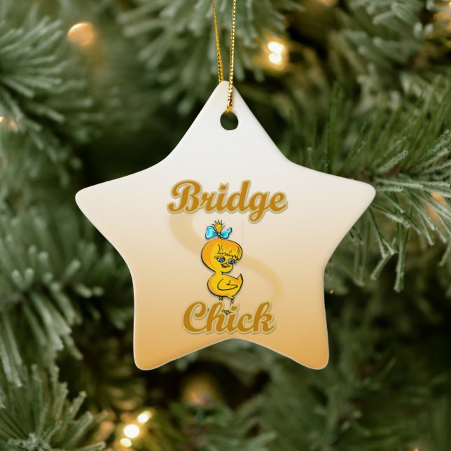 Bridge Chick Ceramic Ornament (Tree)