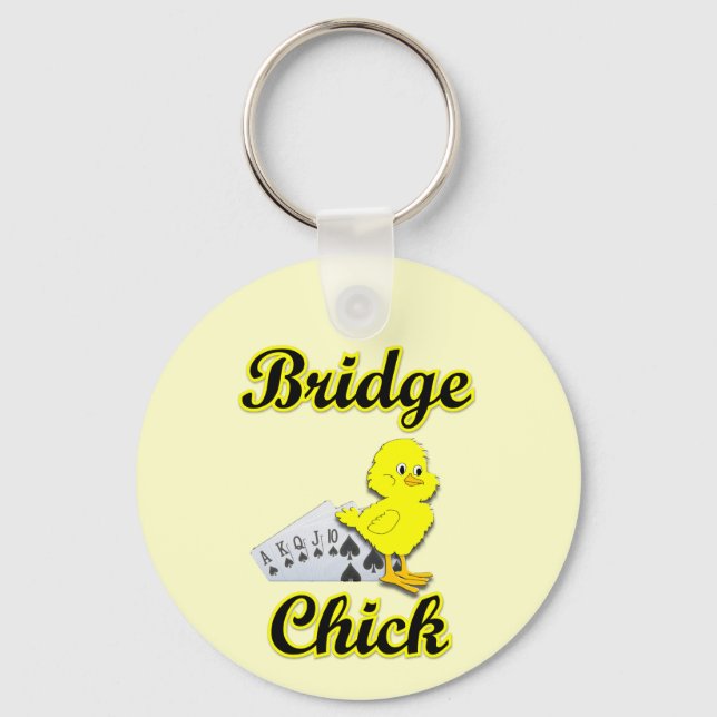 Bridge Chick Keychain (Front)